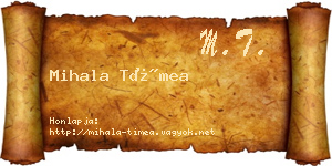 Mihala Tímea névjegykártya
